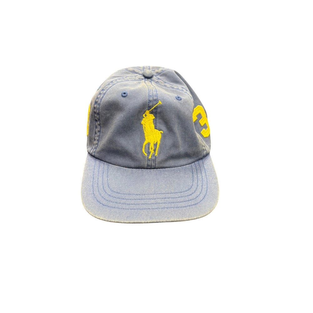 Polo Ralph Lauren Baseball Cap Mens OS Blue Excellent Big Pony Adjustable Hat